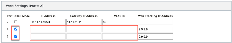 DHCP mode