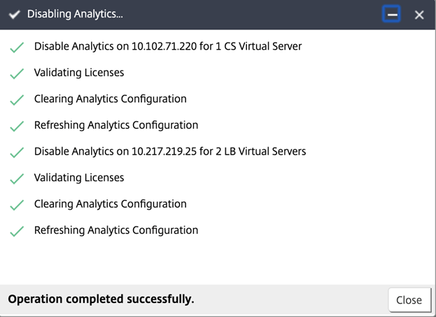 Disable analytics config