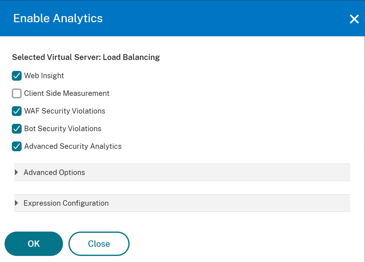 Enable analytics