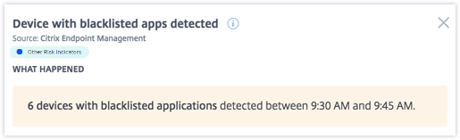 Device with blacklisted apps detected what happened