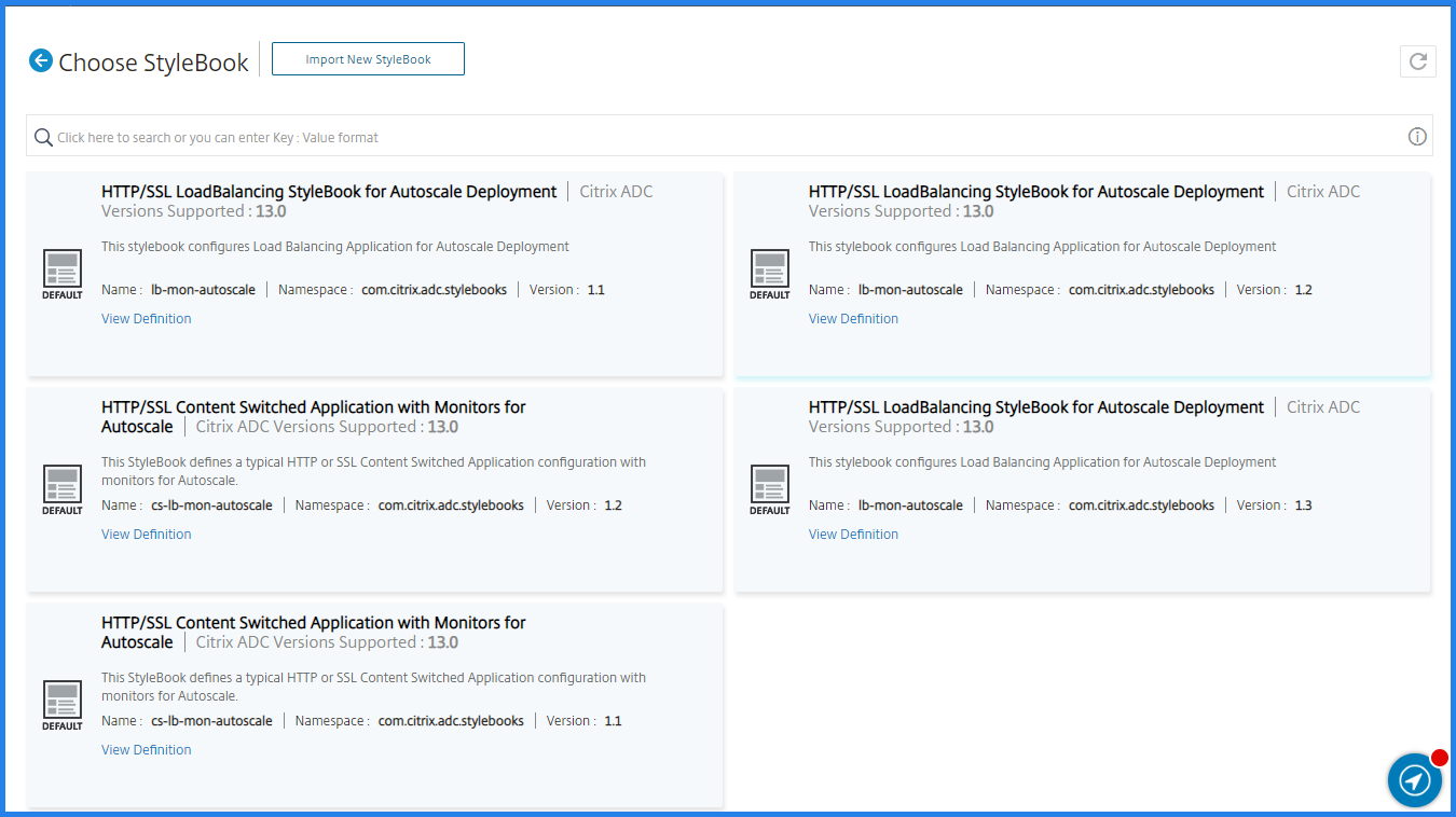 Import Autoscale StyleBooks