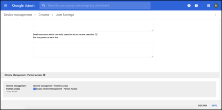 Google administrator console