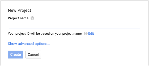 The Project name option