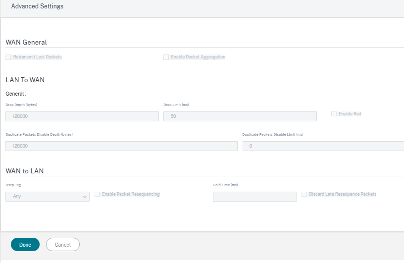 HDX global rules advanced settings