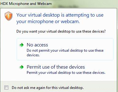 HDX Microphone Webcam Access