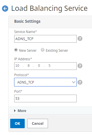 Load balancing service new server