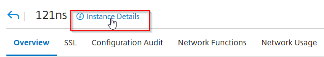Instance details