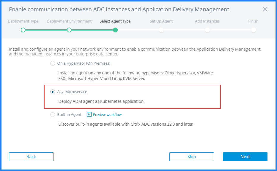 Agent as a microservice