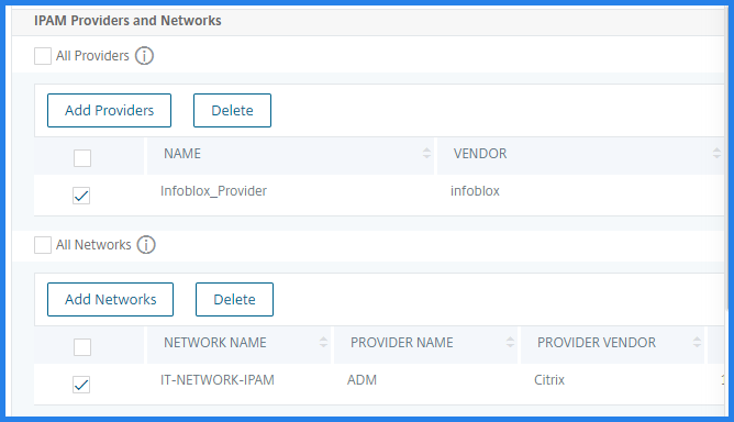 Add IPAM providers and networks