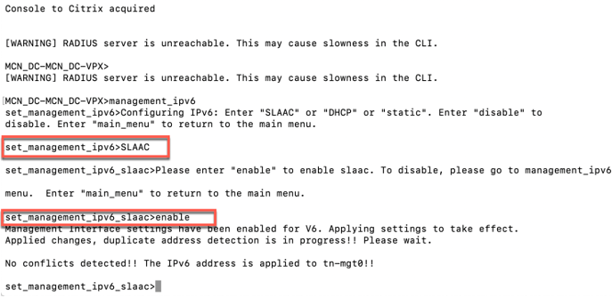 set interface IPv6 SLAAC prompt