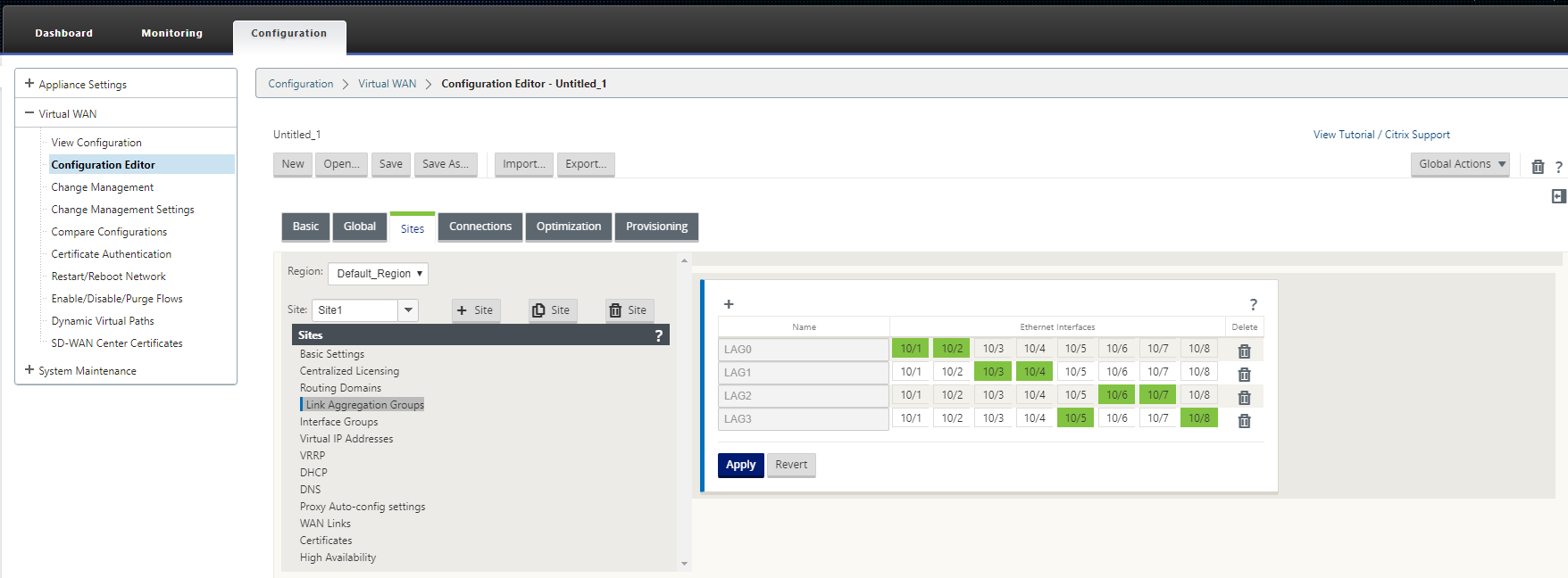 Link aggregation groups