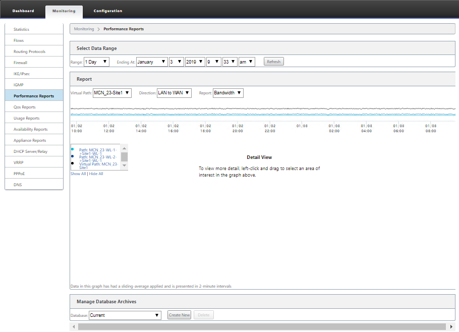 Manage db archives