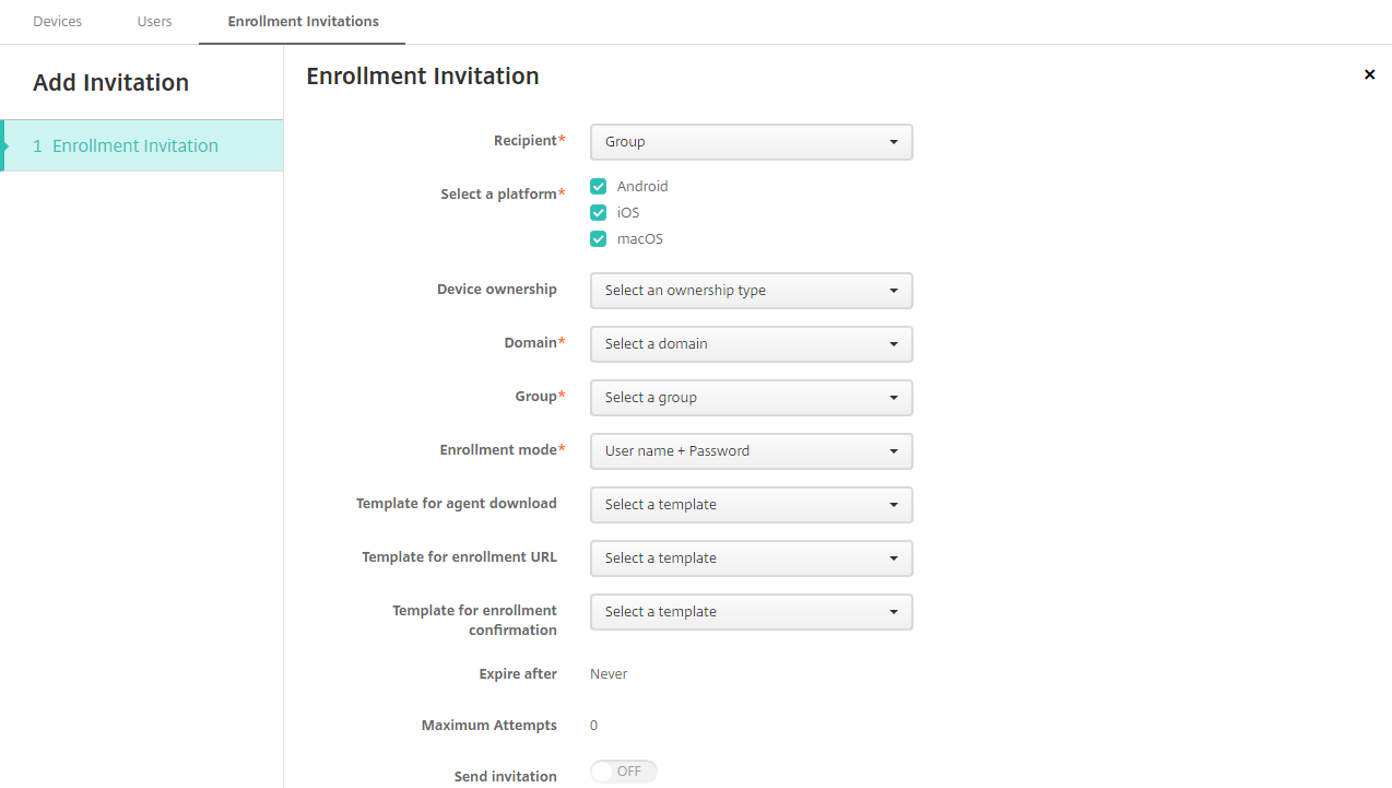 Image of Enrollment invitation to group page