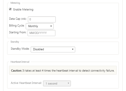 metering enabled WAN link MCN site