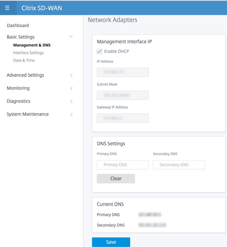 New user interface management and DNS