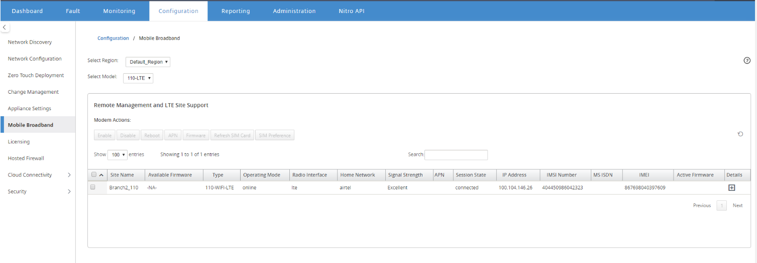 Remote management and LTE site support