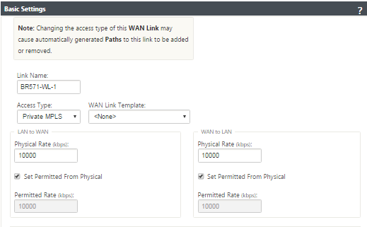 MPLS gateway mode WAN links