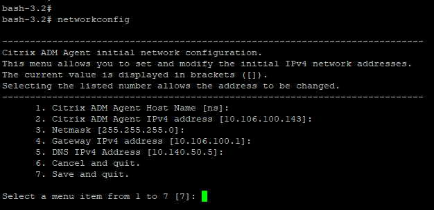 Change configured networking settings