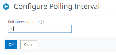 Configure polling interval