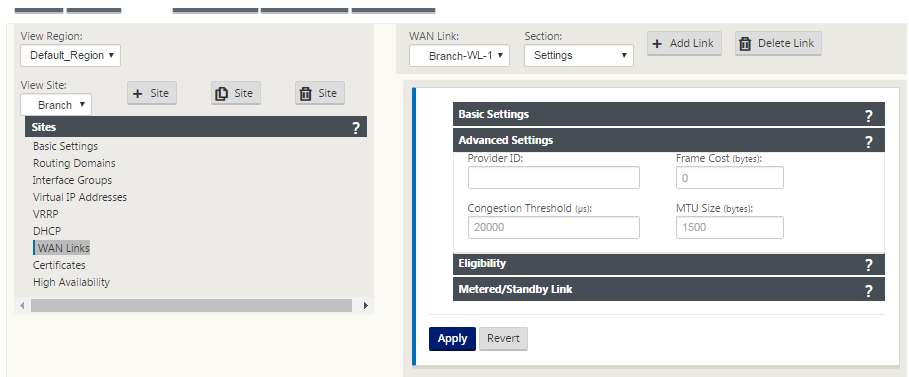 New config editor advanced settings