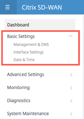 New user interface basic settings