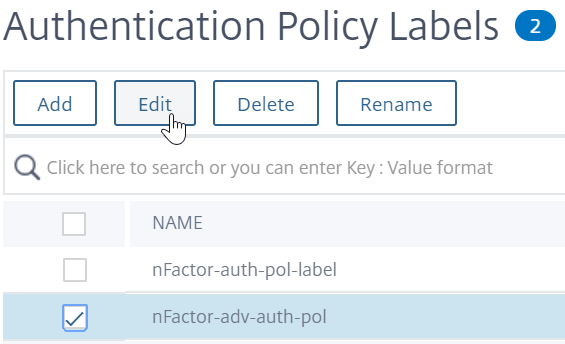 Add policy label