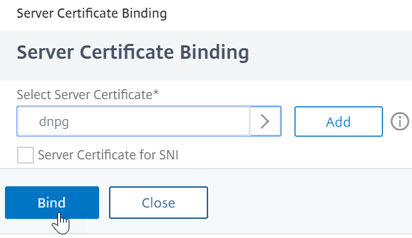 Bind certificate