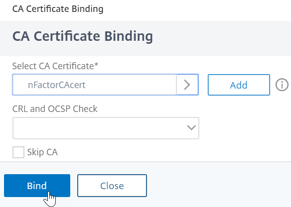 Bind a certificate