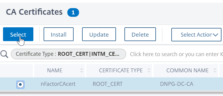 Root certificate