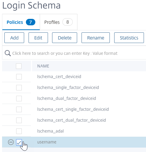 Bin login schema