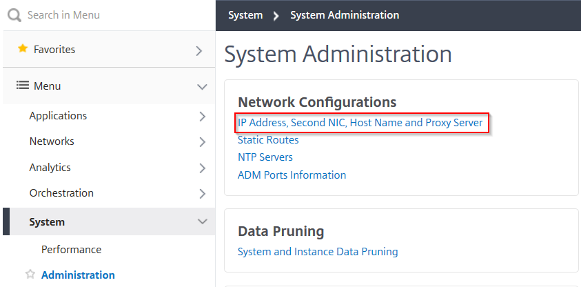 NIC configuration