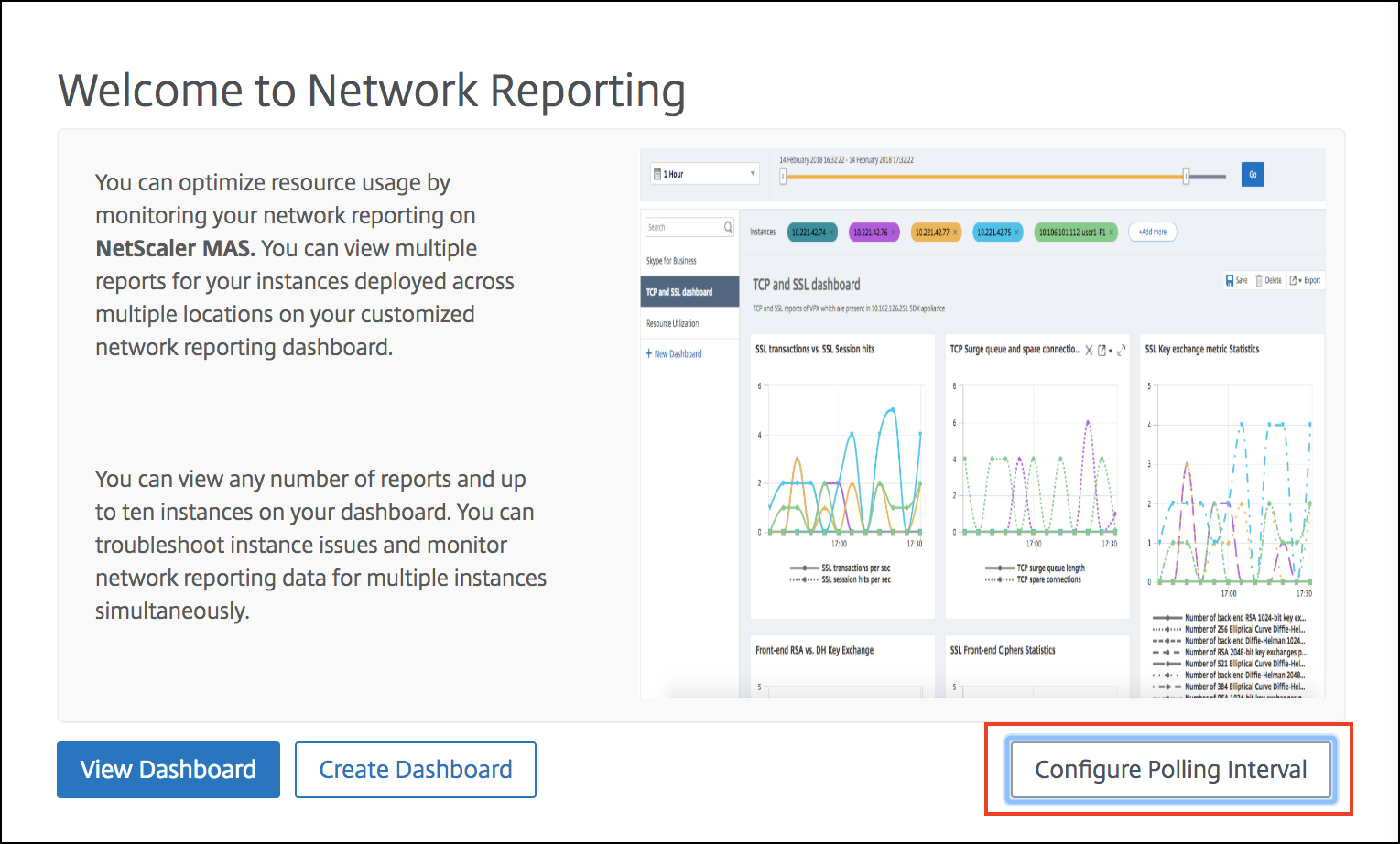 Network reports polling interval