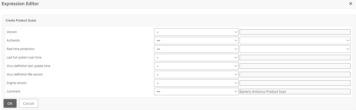 Configure scan