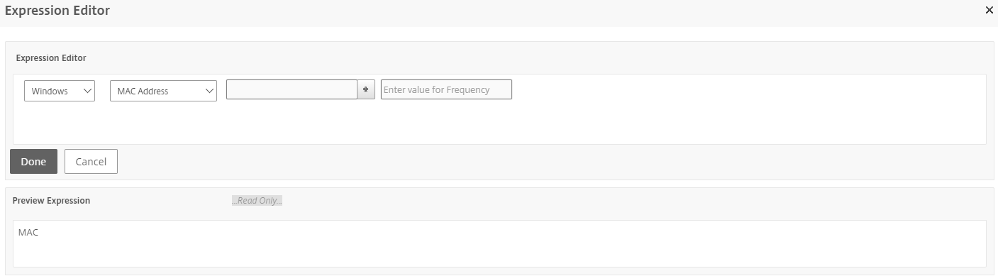 Configure frequency