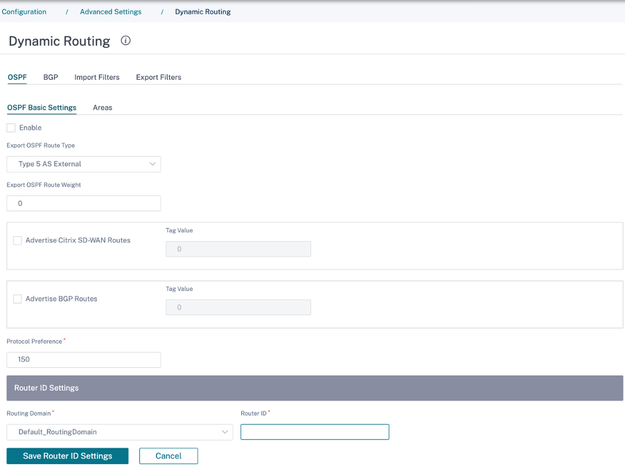 OSPF basic setting