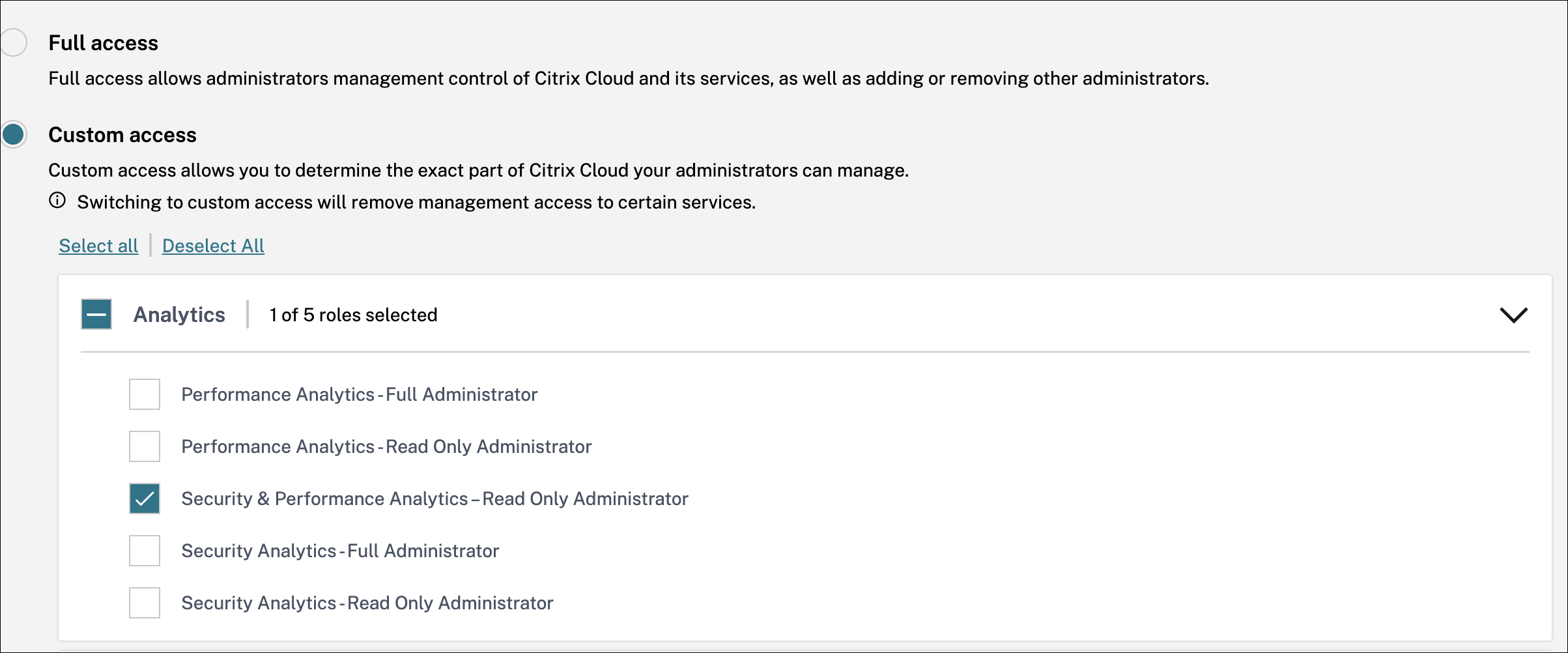 Performance Analytics custom role