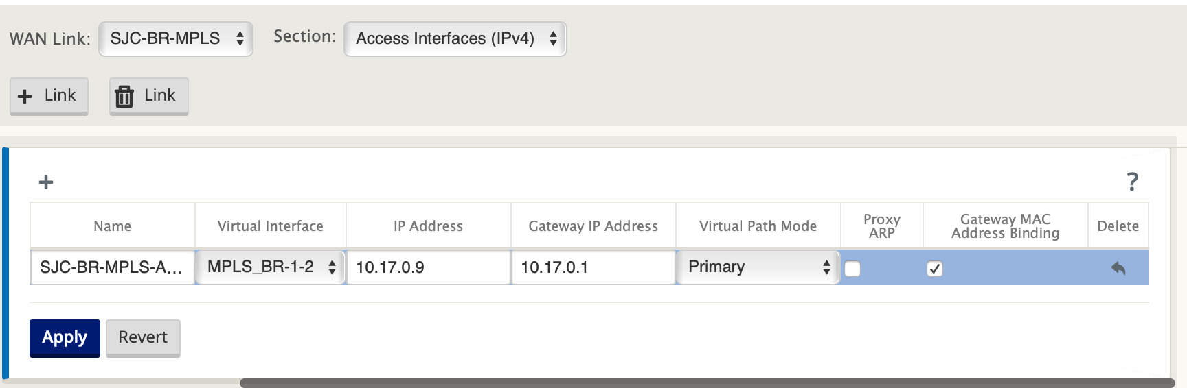 MPLS access interfaces