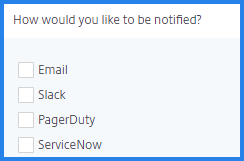 Notification options