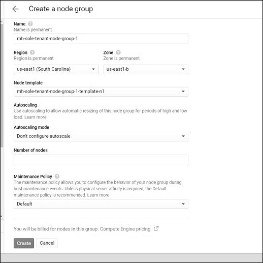Create node group