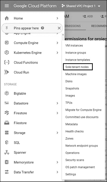 Select tenant nodes