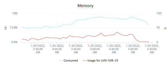 Single Server Memory Utilization