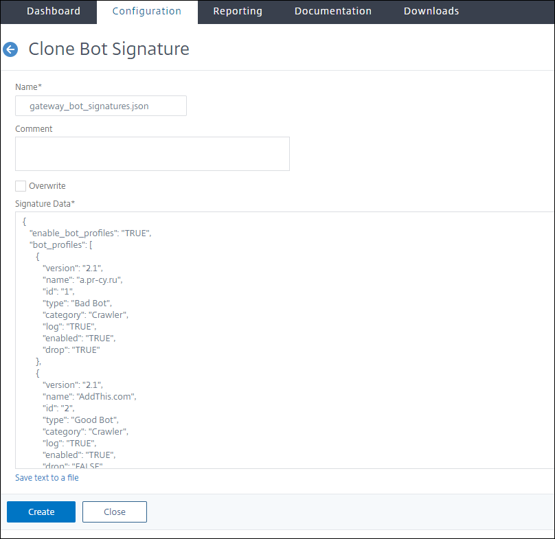 Bot Profile Signatures