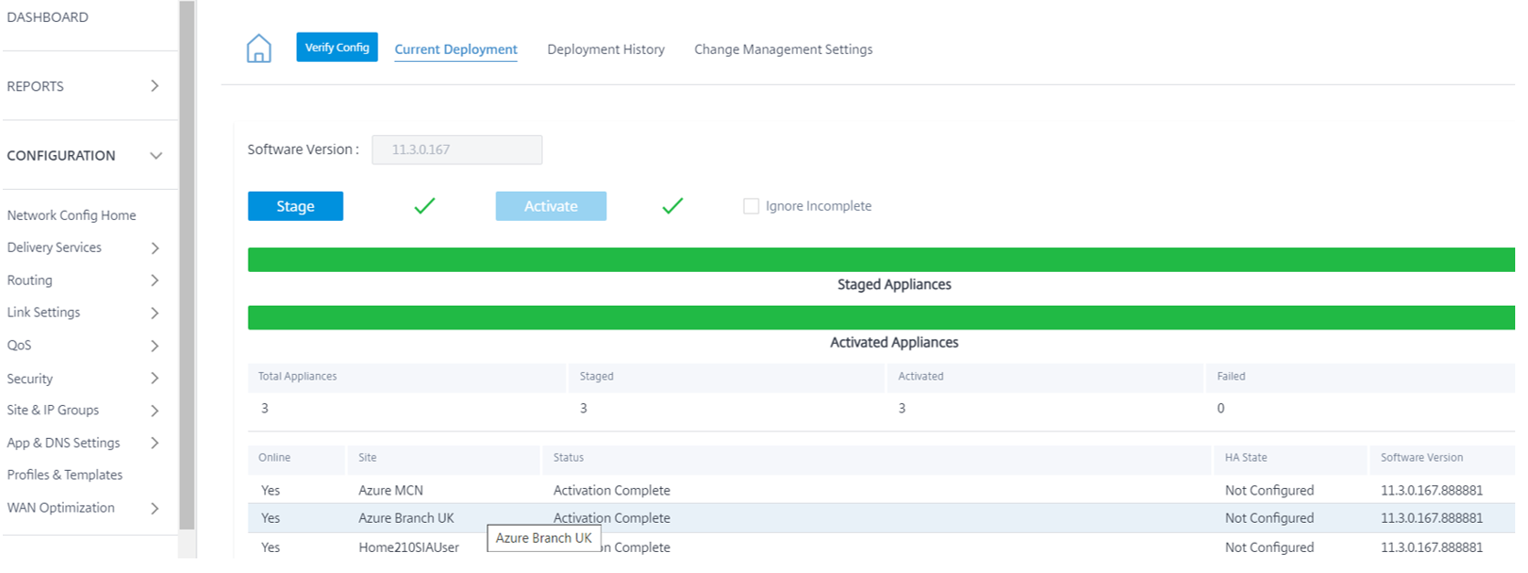 210 new site Interface creation details from Orchestrator