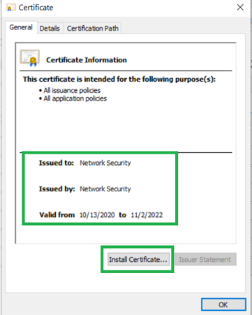 Verify Issuer on SSL Certificate