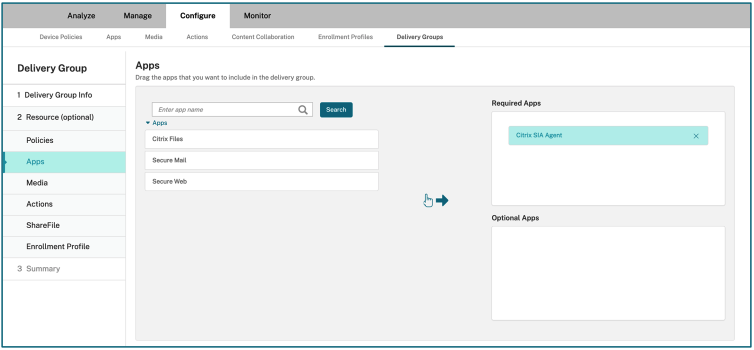 Citrix SIA AGENT DEPLOY CEM REQ APPS