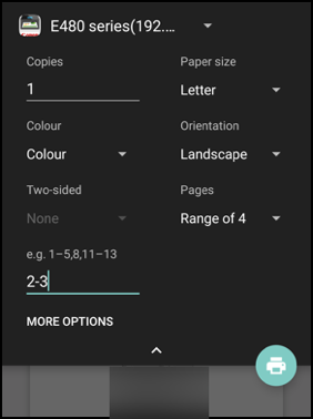 Image of the printer option