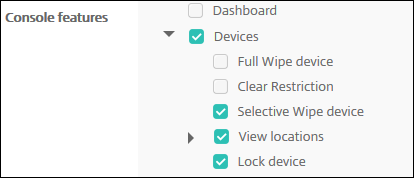 XenMobile RBAC configuration