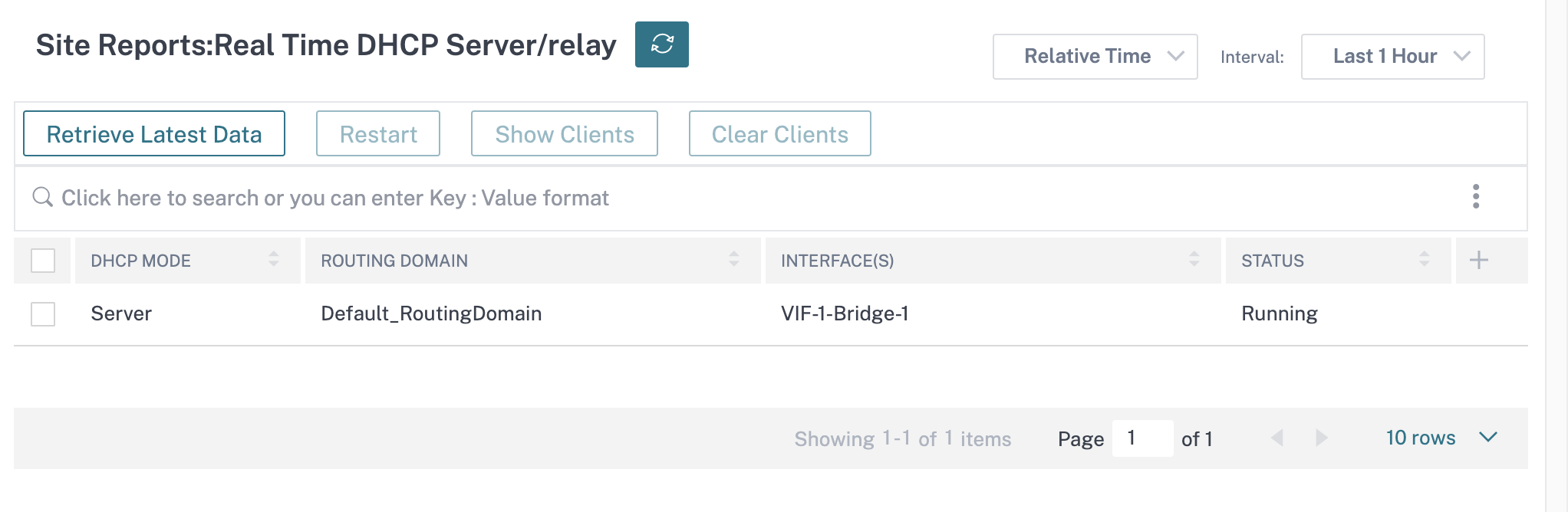 Real-time DHCP reports