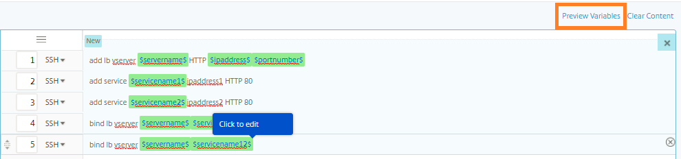 Preview variables 1