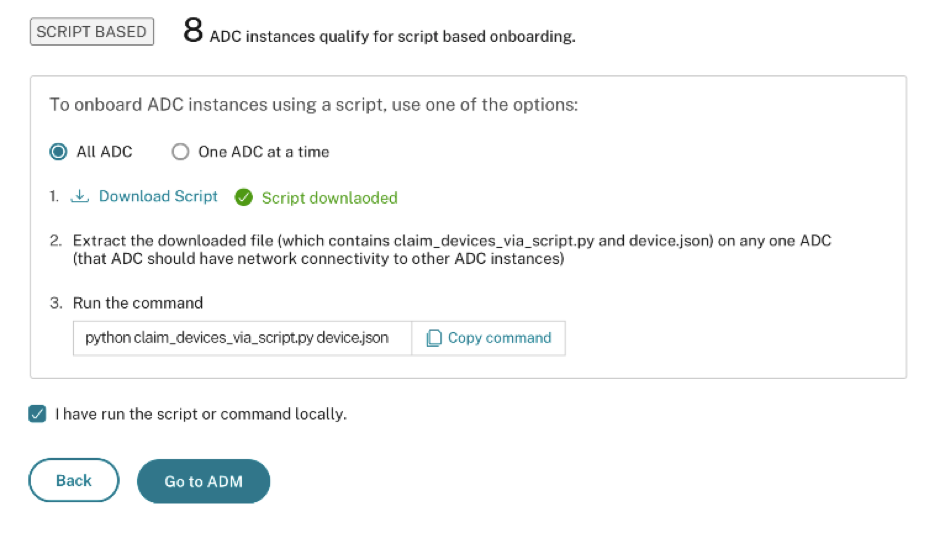 Script-based onboarding